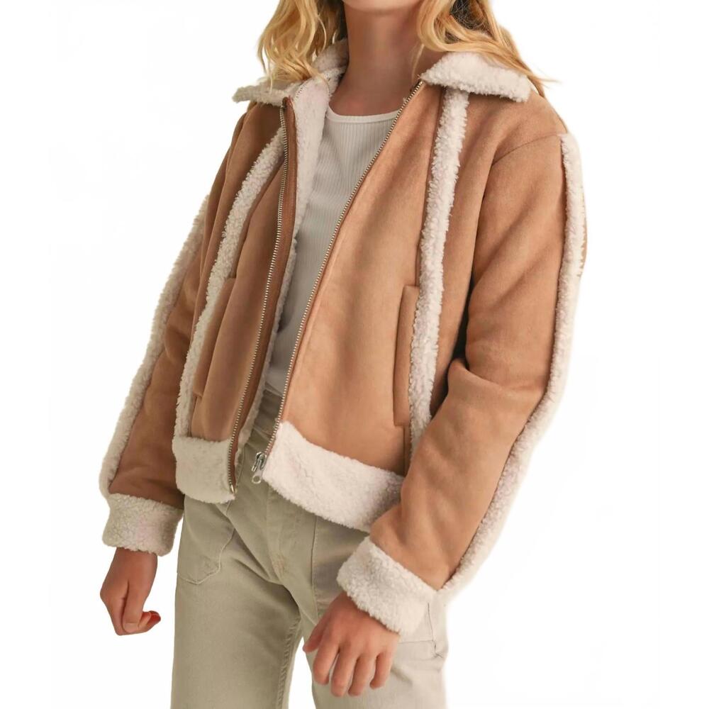 NEW HEART AND ARROW girl's mustang jacket in beige